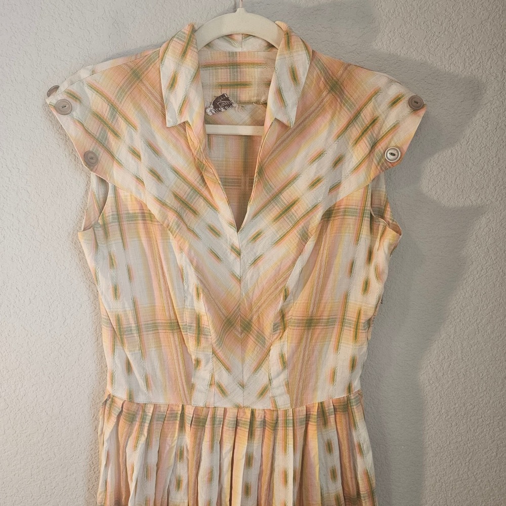 vintage modern classics dress siz small medium 40s 50s cap sleeve spring summer - Picture 4 of 9